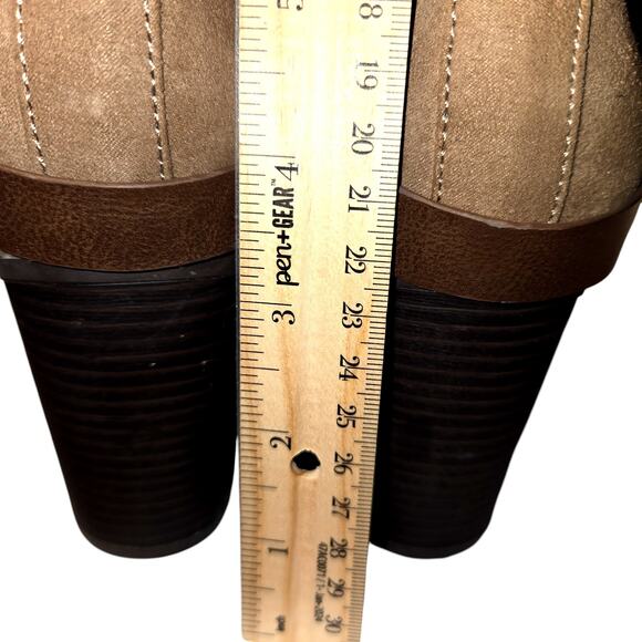 Torrid 11W Brown Women's Chelsea Ankle Boots 3 Inch High Heel Shoe 11 W Wide - Picture 6 of 11